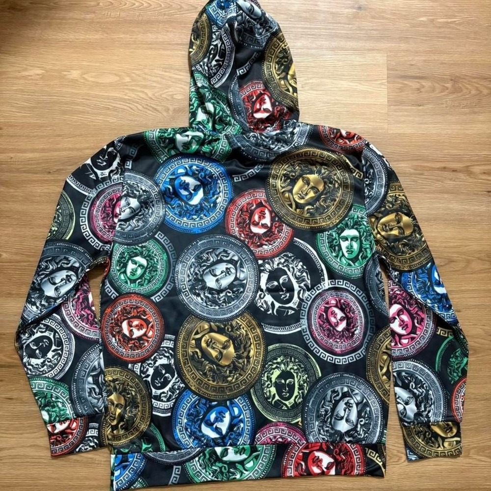 Baroque Gold Medusa Print Hoodie – Multi (Medium, BNWT)